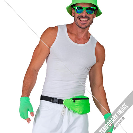 Widmann SRL Heuptasje pailletten neon groen