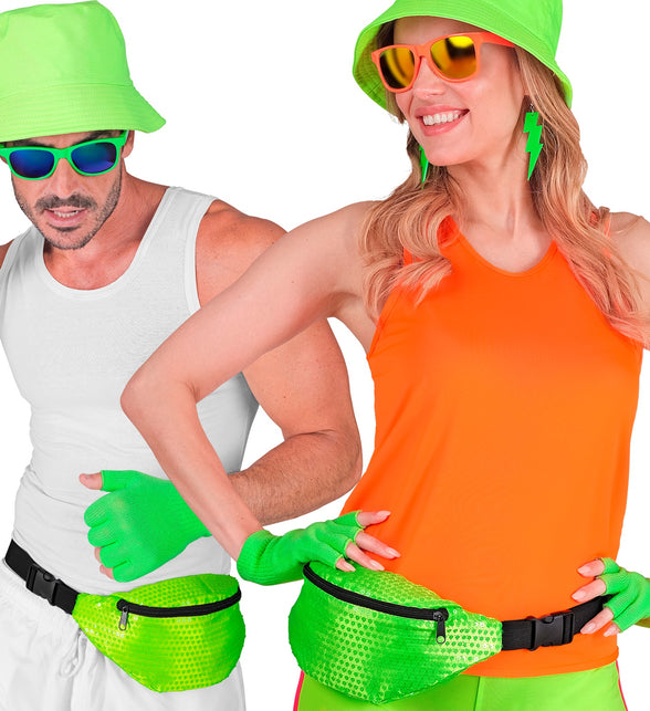 Widmann SRL Heuptasje pailletten neon groen