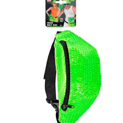 Widmann SRL Heuptasje pailletten neon groen