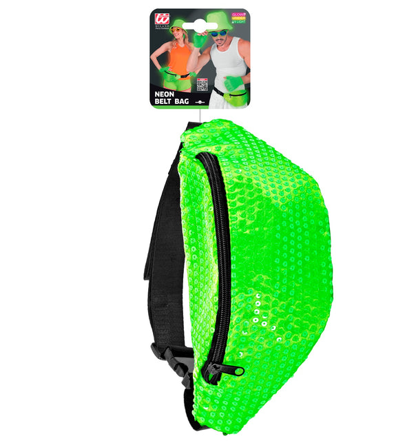 Widmann SRL Heuptasje pailletten neon groen