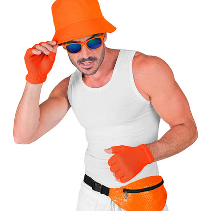 Widmann SRL Heuptasje pailletten neon oranje