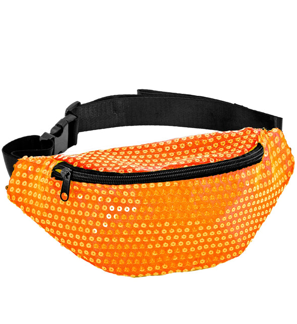 Widmann SRL Heuptasje pailletten neon oranje