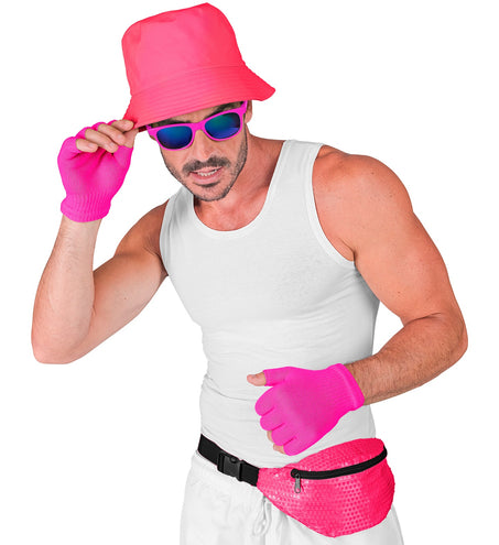 Widmann SRL Heuptasje pailletten neon roze