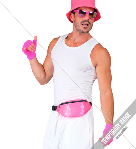 Widmann SRL Heuptasje pailletten neon roze