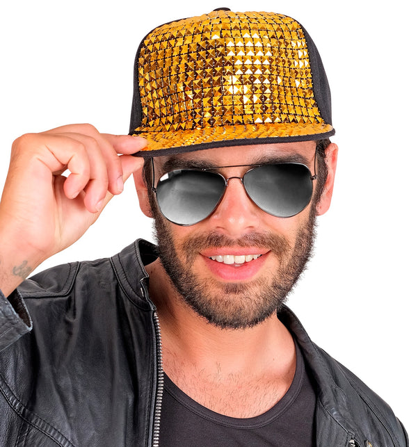 Widmann SRL Hip hop cap goud/zwart