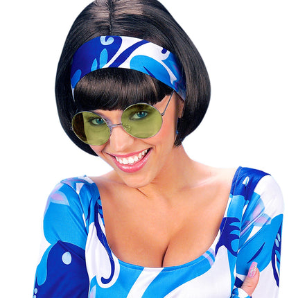 Widmann SRL Hippie bril groen grote glazen