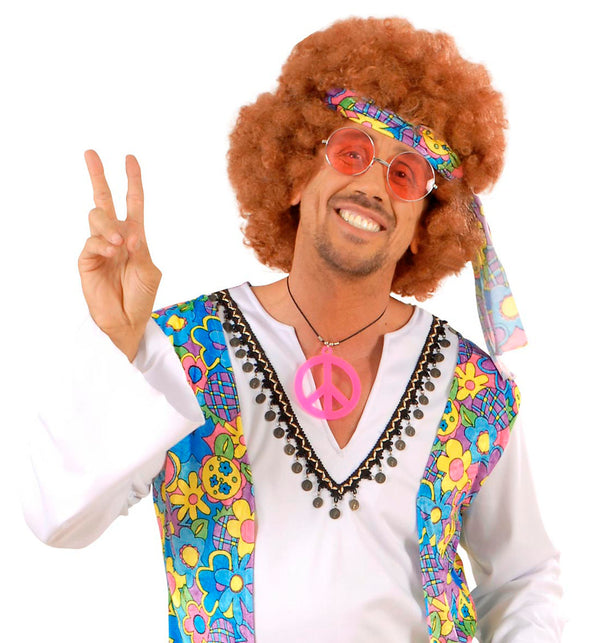 Widmann SRL Hippie bril met gekleurde glazen