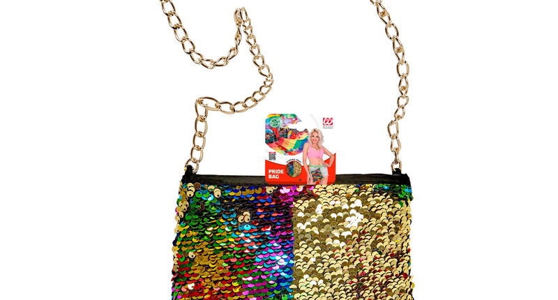 Widmann SRL Hippie disco tas pailletten 2 kleurig