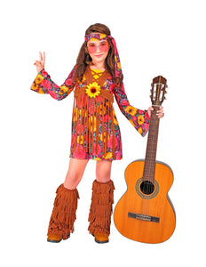 Widmann SRL Hippie jurkje flower power kinderen