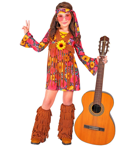 Widmann SRL Hippie jurkje flower power kinderen