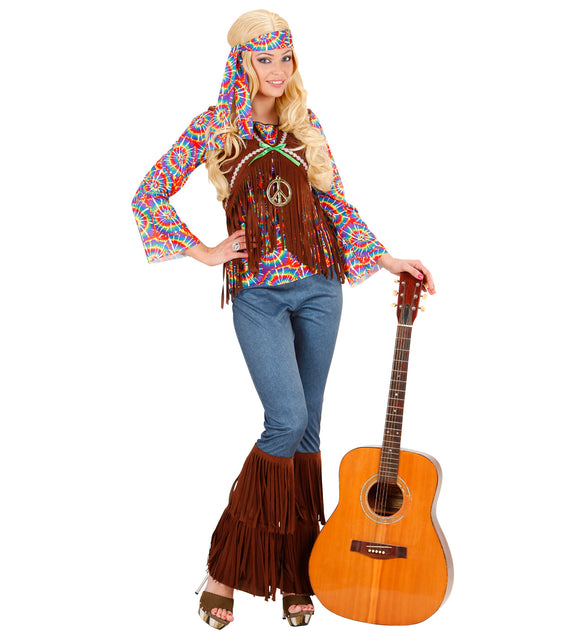 Widmann SRL Hippie kostuum Flower Power dames