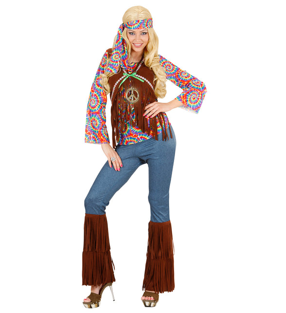 Widmann SRL Hippie kostuum Flower Power dames