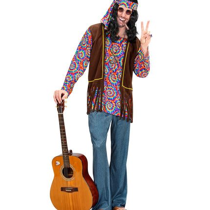 Widmann SRL Hippie kostuum Flower Power heren