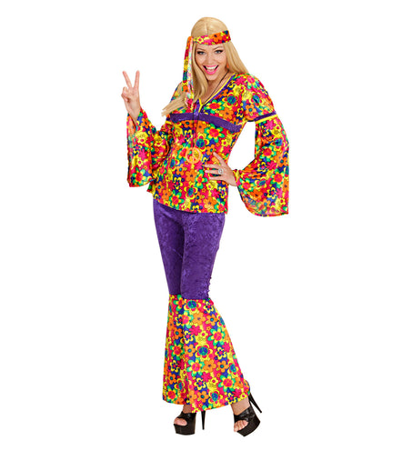 Widmann SRL Hippie pak bloemen motief dames
