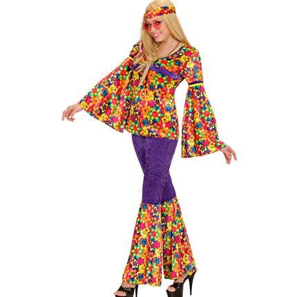 Widmann SRL Hippie pak bloemen motief dames