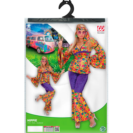 Widmann SRL Hippie pak bloemen motief dames