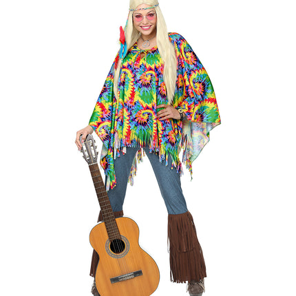 Widmann SRL Hippie poncho psychedelisch