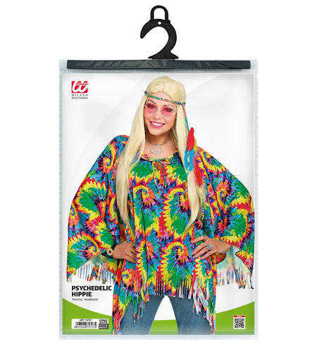 Widmann SRL Hippie poncho psychedelisch