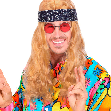 Widmann SRL Hippie pruik blond Califoria dreaming