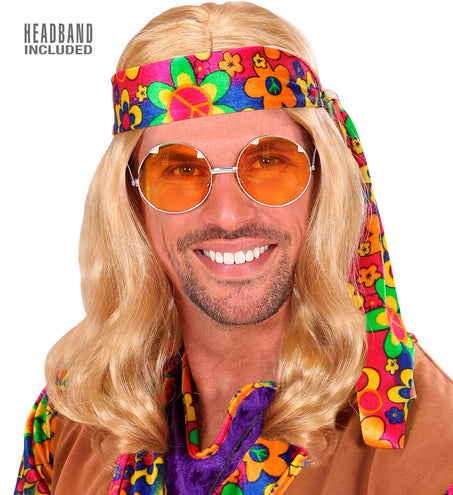 Widmann SRL Hippie pruik John Lennon blond