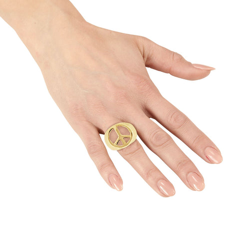 Widmann SRL Hippie ring goud peace