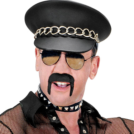 Widmann SRL Hippie snor jaren 70 zwart