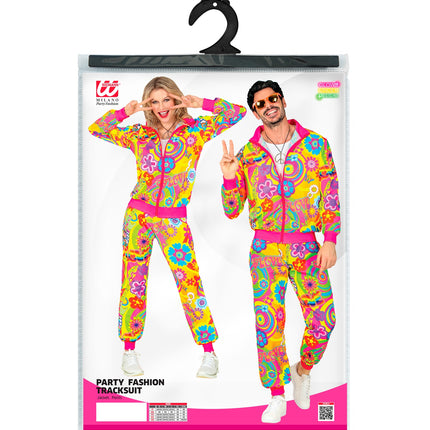 Widmann SRL Hippie trainingspak neon gekleurd met jas en broek