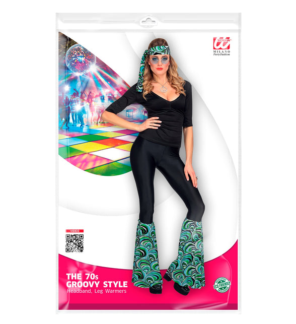 Widmann SRL Hippie verkleedset blauw  unisex jaren-70