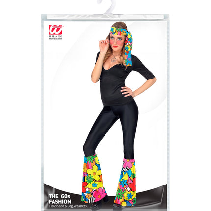 Widmann SRL Hippie verkleedset bloemen unisex jaren-70