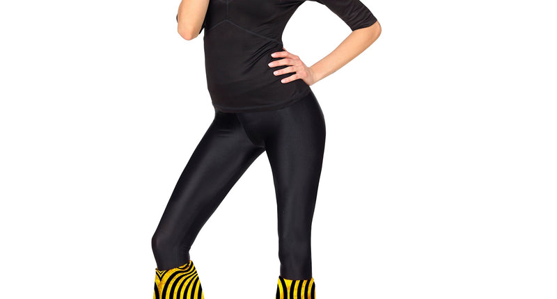 Widmann SRL Hippie verkleedset disco goud met beenwarmers en hoofdband