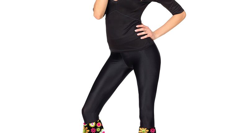 Widmann SRL Hippie verkleedset jaren 70 met beenwarmers en hoofdband