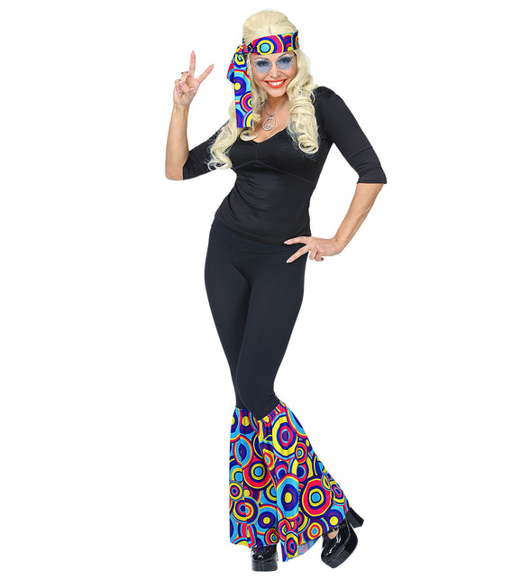 Widmann SRL Hippie verkleedset kleurenmix bollen  unisex jaren-70