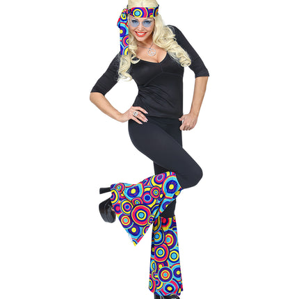 Widmann SRL Hippie verkleedset kleurenmix bollen  unisex jaren-70