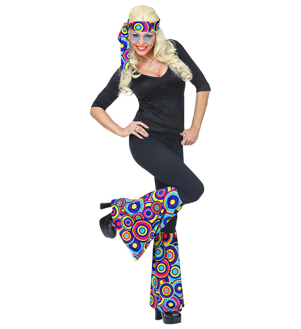 Widmann SRL Hippie verkleedset kleurenmix bollen  unisex jaren-70