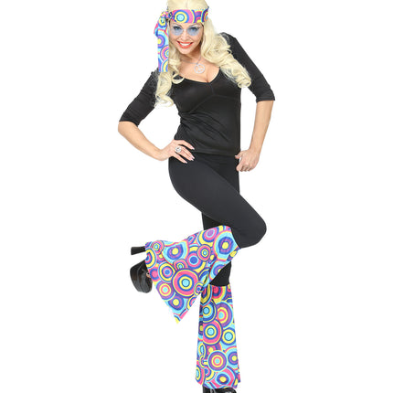 Widmann SRL Hippie verkleedset kleurenmix bollen  unisex jaren-70