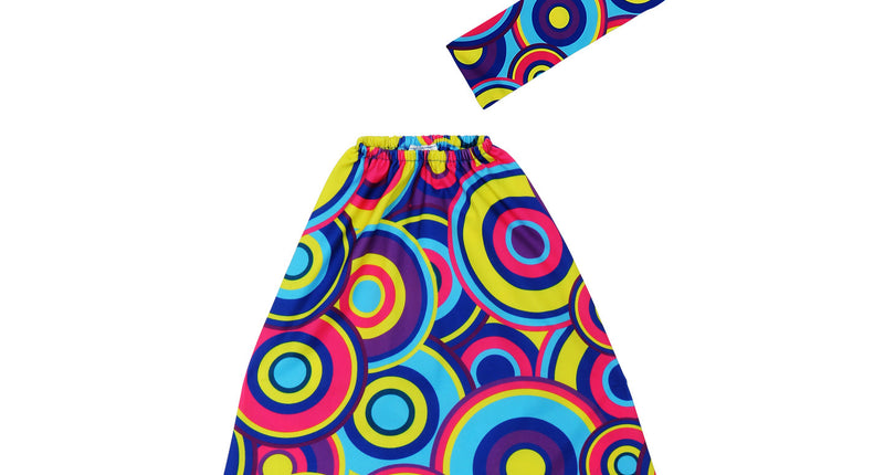 Widmann SRL Hippie verkleedset kleurenmix bollen  unisex jaren-70