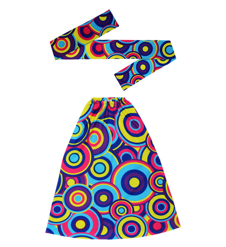 Widmann SRL Hippie verkleedset kleurenmix bollen  unisex jaren-70