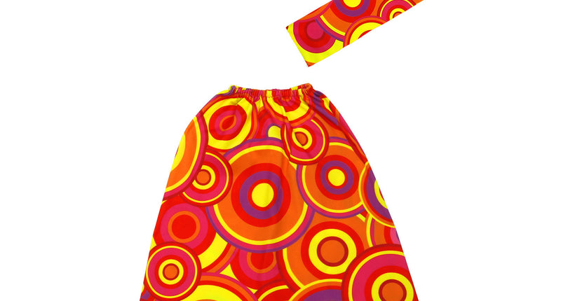 Widmann SRL Hippie verkleedset rode bollen  unisex jaren-7