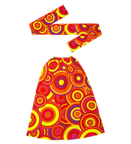 Widmann SRL Hippie verkleedset rode bollen  unisex jaren-7