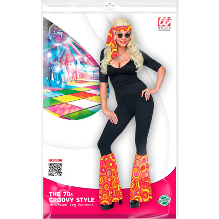 Widmann SRL Hippie verkleedset rode bollen  unisex jaren-7