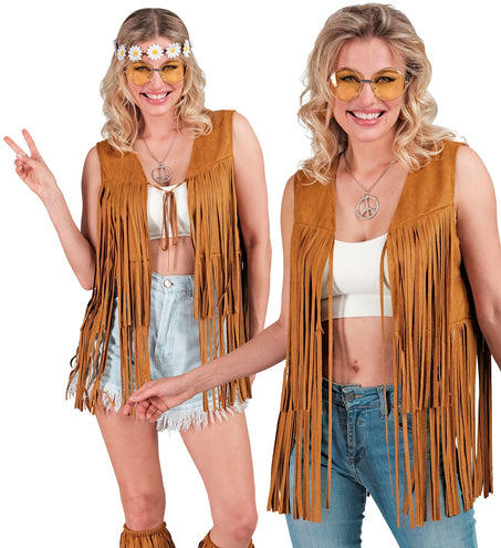 Widmann SRL Hippie vest met franjes Donna