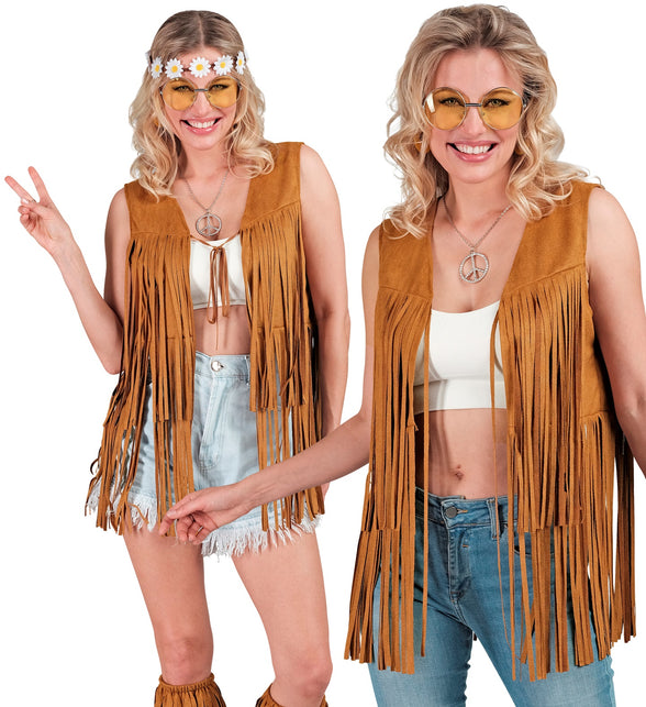 Widmann SRL Hippie vest met franjes Donna