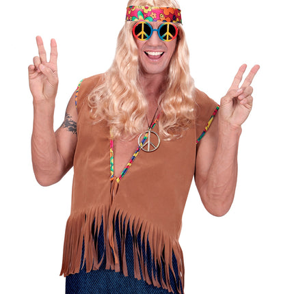 Widmann SRL Hippie vestje suede look heren