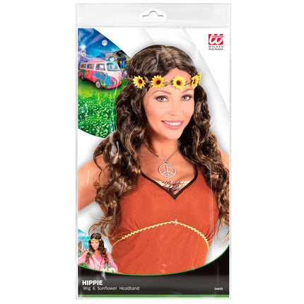 Widmann SRL Hippiepruik met bloemen haarband
