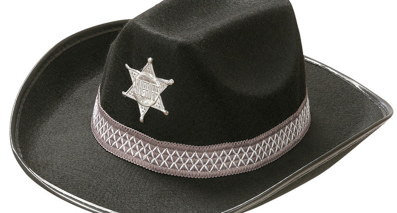 Widmann SRL Hoed sherrif western kind zwart