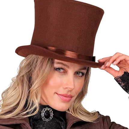 Widmann SRL Hoge hoed bruin Finn top kwaliteit