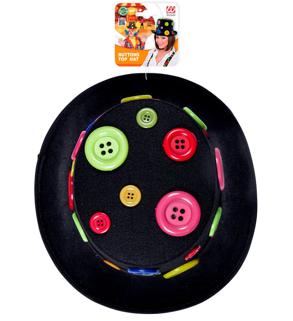 Widmann SRL Hoge hoed clown met knopen