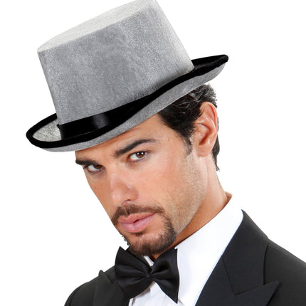 Widmann SRL hoge hoed grijs fluweel