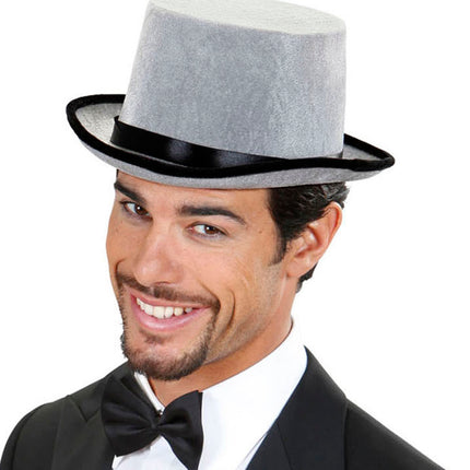 Widmann SRL hoge hoed grijs fluweel