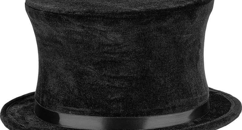 Widmann SRL Hoge hoed inklapbare fluweel zwart